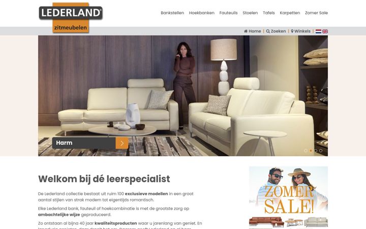 Skjámynd af lederland.nl
