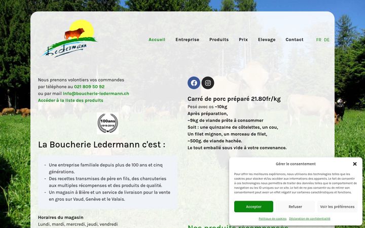 Screenshot of ledermann-cie.ch