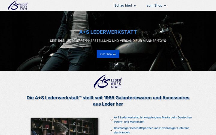 Screenshot of lederwerkstatt.com