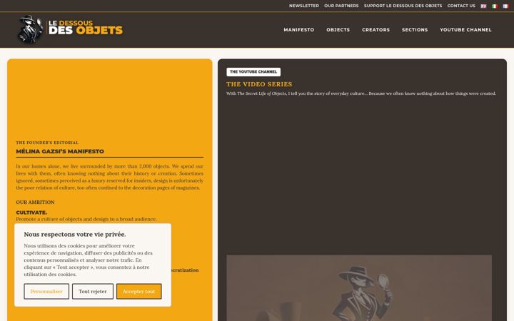 Screenshot of ledessousdesobjets.com
