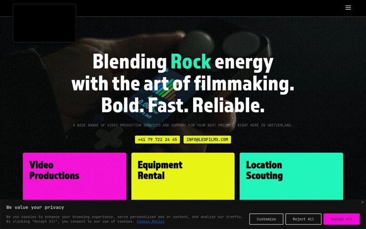 Screenshot of ledfilms.com