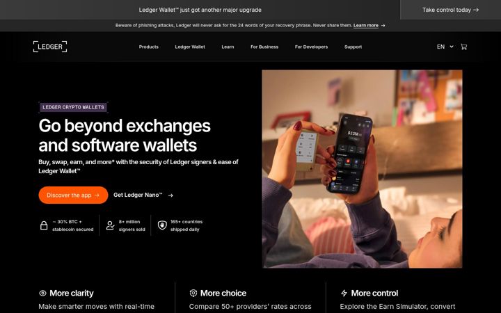 Screenshot di ledger.com