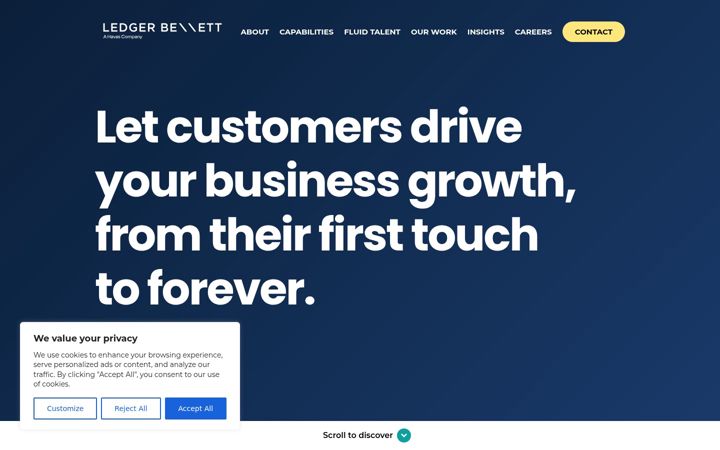 Screenshot of ledgerbennett.com