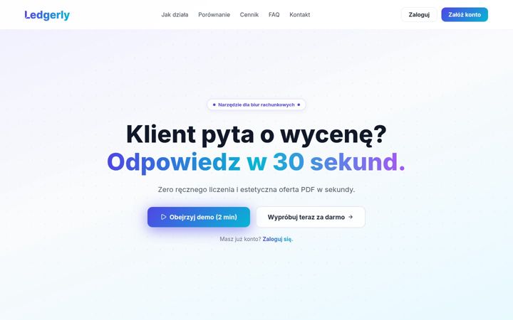 Screenshot of ledgerly.pl