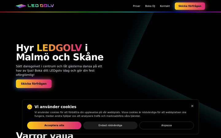 Screenshot of ledgolv.se
