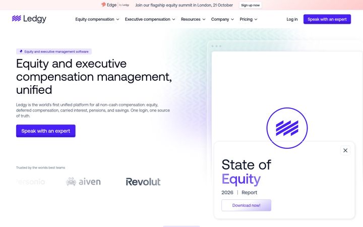 Screenshot of ledgy.com