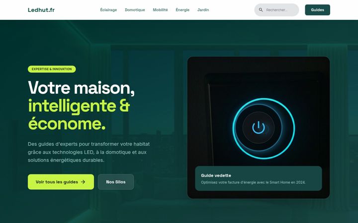 Screenshot of ledhut.fr