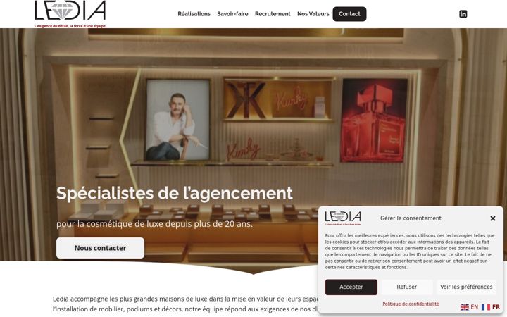Screenshot of ledia.fr