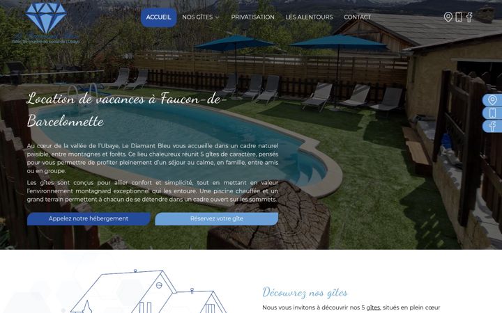 Screenshot of lediamantbleu04.fr