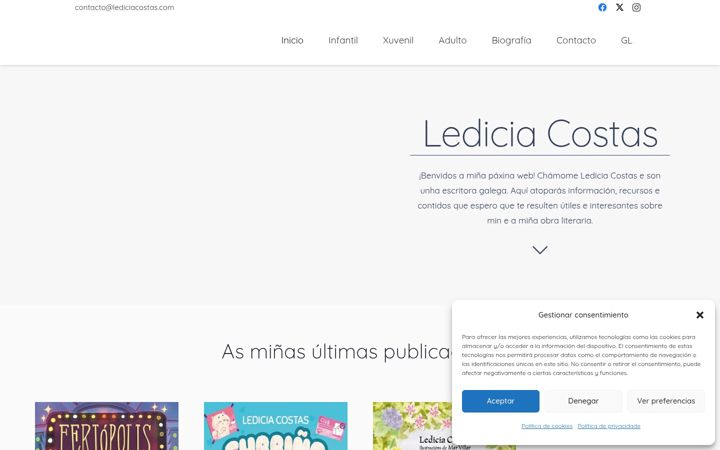 Screenshot of lediciacostas.com