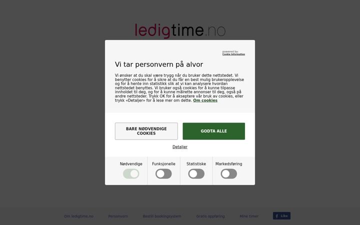 Screenshot of ledigtime.no
