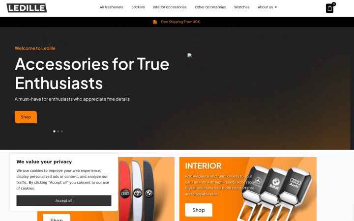 Screenshot of ledille.com