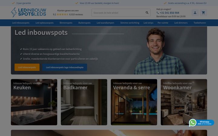 Screenshot of ledinbouwspotsleds.nl