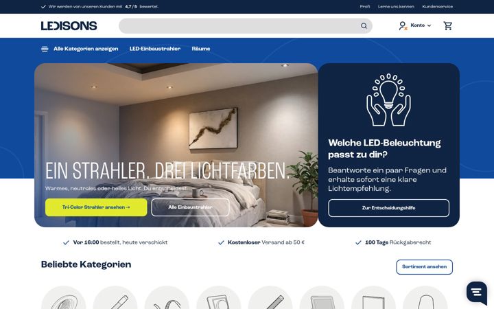 Screenshot of ledisons.de