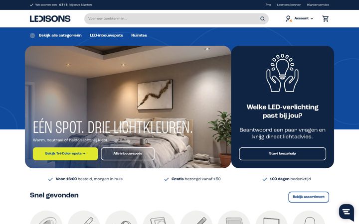Screenshot of ledisons.nl