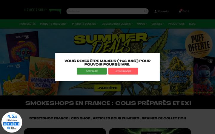 Screenshot of ledispensaire-hempstore.fr