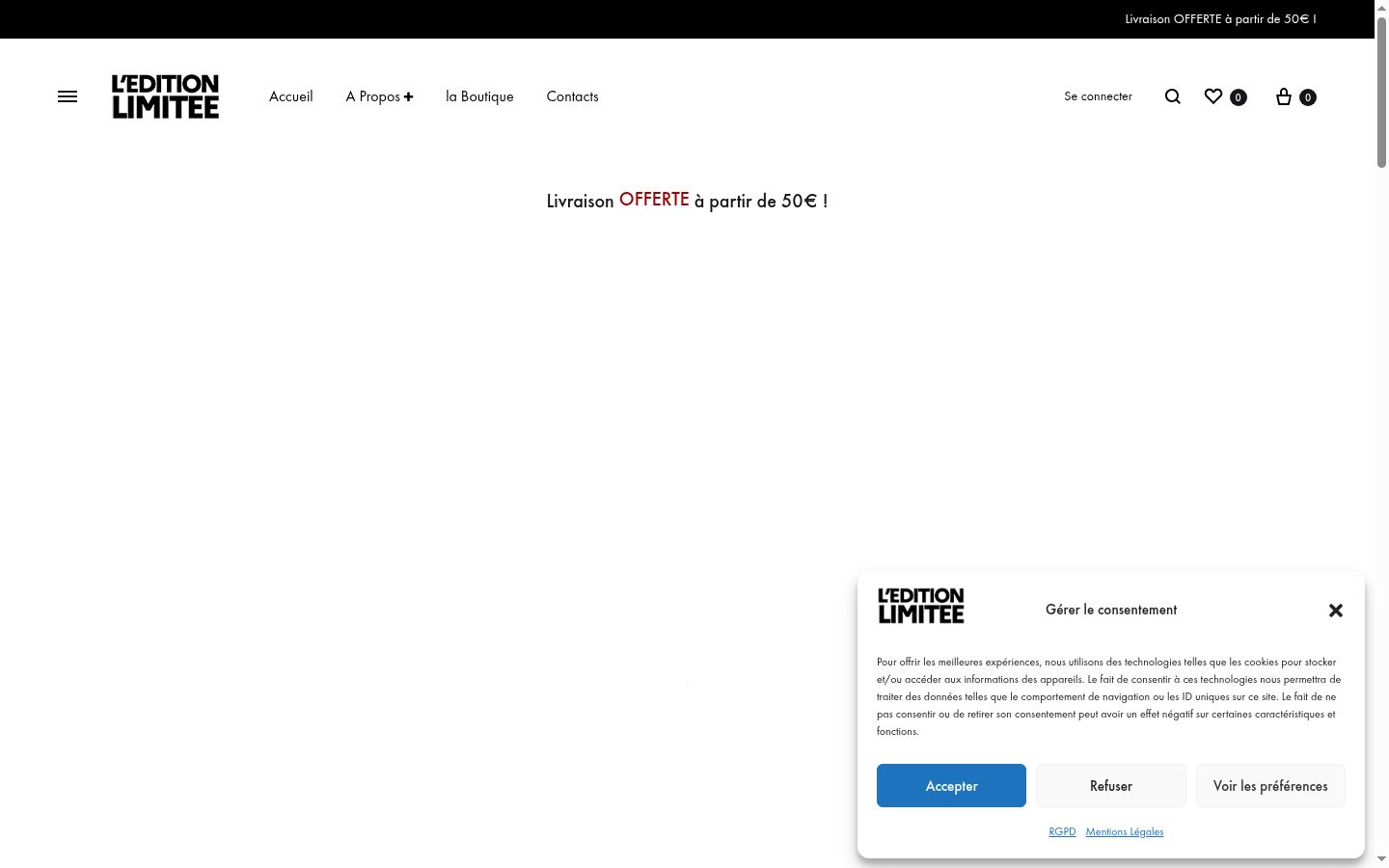 Sutikimo reklamjuostės, rodytos prieš bet kokią sąveiką, ekrano kopija