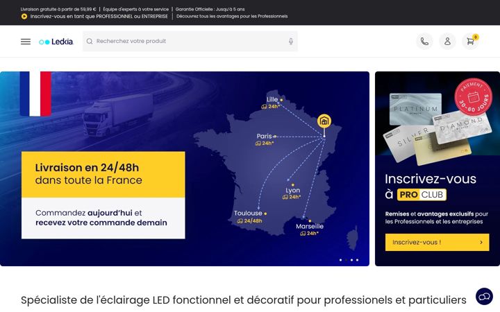 Screenshot of ledkia.com