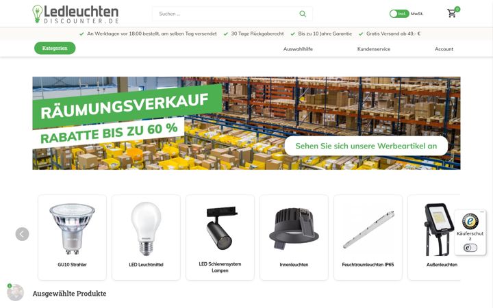 Screenshot of ledleuchtendiscounter.at