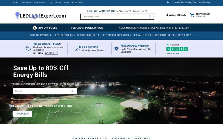 Capture d'écran de ledlightexpert.com