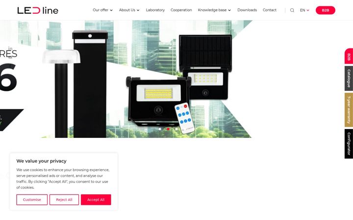 Screenshot of ledline.pl
