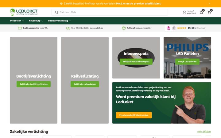 Screenshot of ledloket.nl