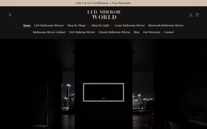 Screenshot of ledmirrorworld.co.uk