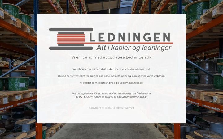 Screenshot of ledningen.dk