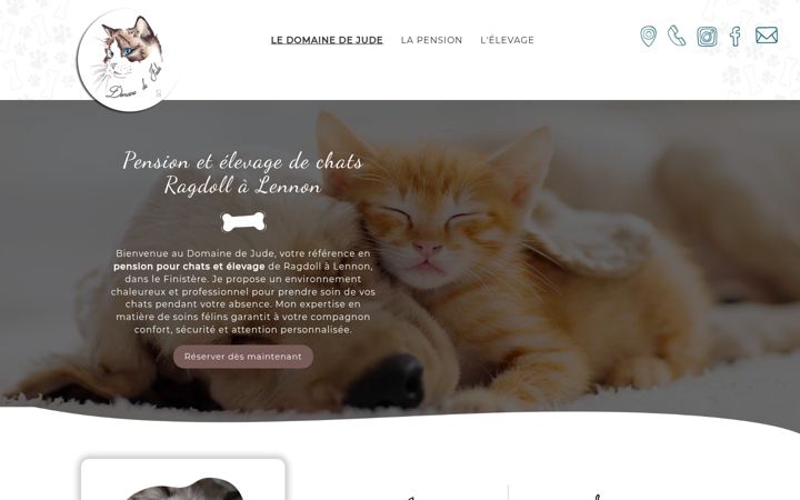 Screenshot of ledomainedejude-pensionelevage.fr