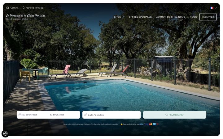 Screenshot of ledomainedelaclairefontaine.com