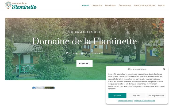Screenshot of ledomainedelaflaminette.fr