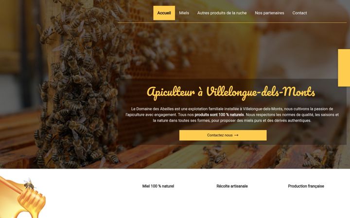 Screenshot of ledomainedesabeilles.fr