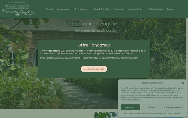 Screenshot of ledomainedesagapanthes.fr