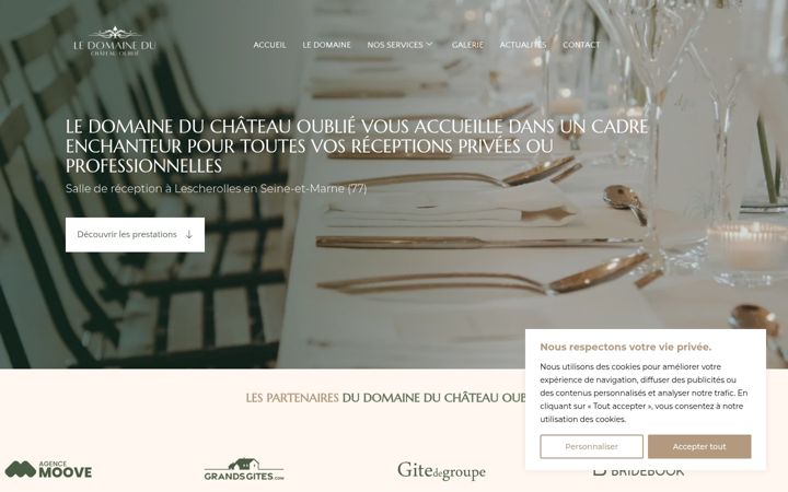 Screenshot of ledomaineduchateauoublie.fr