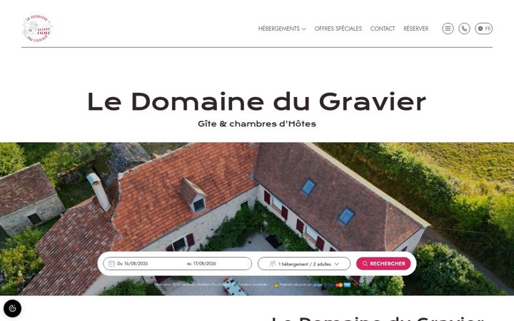 Screenshot of ledomainedugravier.com