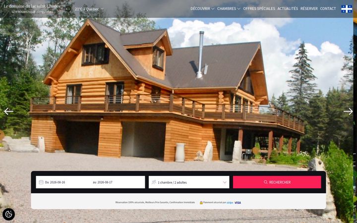 Screenshot of ledomainedulacsaintcharles.com