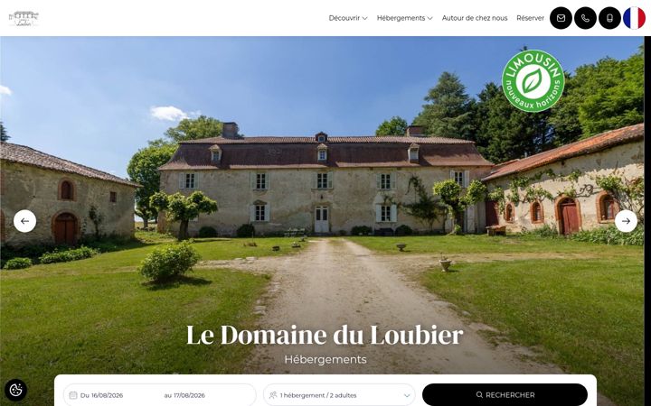 Screenshot of ledomaineduloubier.com