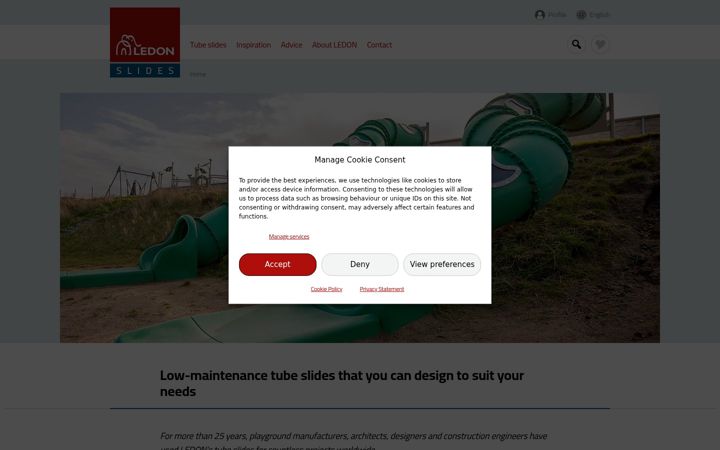 Screenshot of ledonslides.com