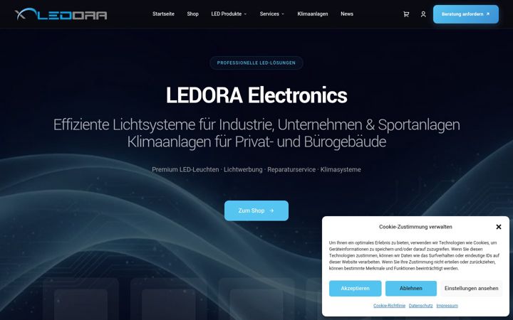 Screenshot of ledora.de