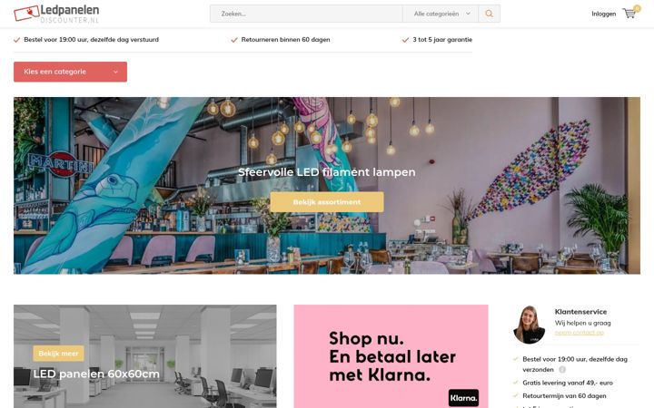Screenshot of ledpanelendiscounter.nl
