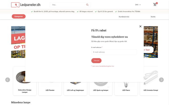 Screenshot of ledpaneler.dk
