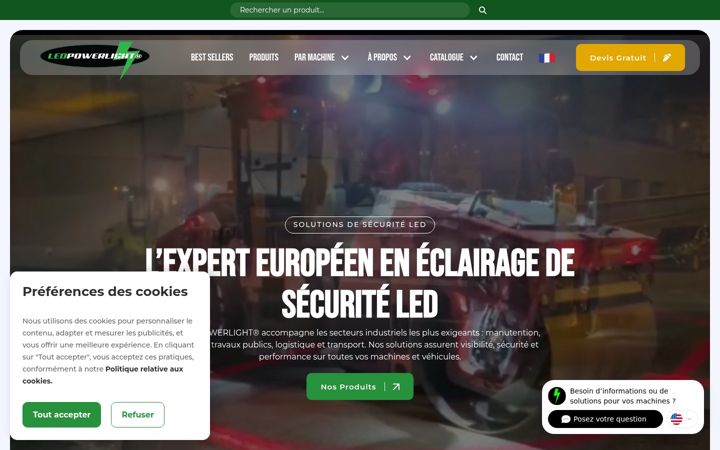 Screenshot of ledpowerlight.fr