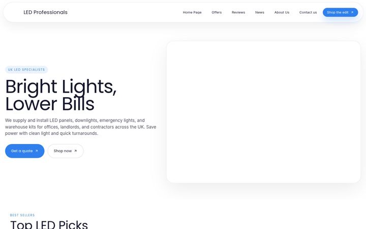 Screenshot of ledprofessionals.co.uk