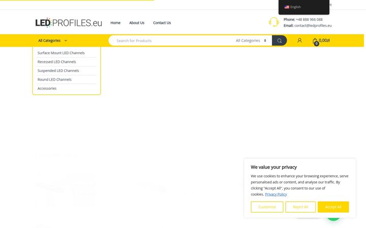 Screenshot of ledprofiles.eu