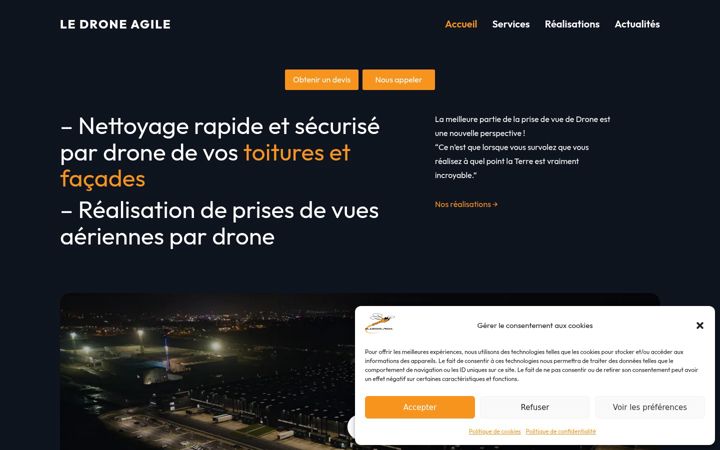 Screenshot of ledroneagile.fr