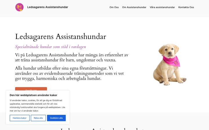 Screenshot of ledsagaren.com