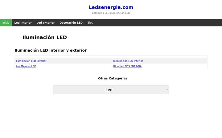 Screenshot of ledsenergia.com