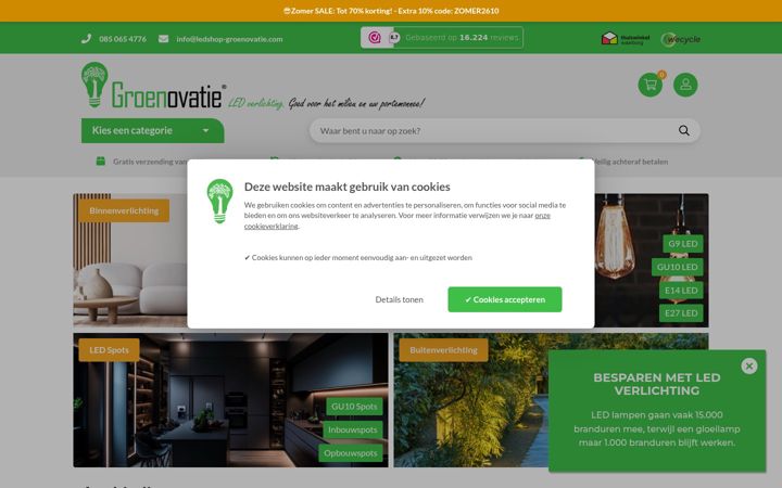 Screenshot of ledshop-groenovatie.com