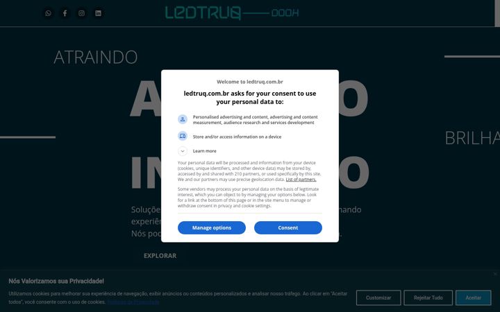 Screenshot of ledtruq.com.br