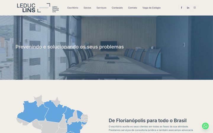 Screenshot of leduclins.adv.br